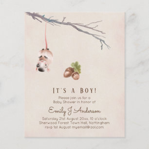 Papier Nature aime un Baby shower de souris de terrain In