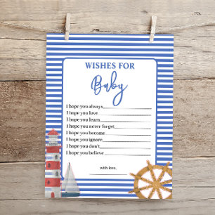 Papier Nautical Baby Boy Wives for Baby shower Game