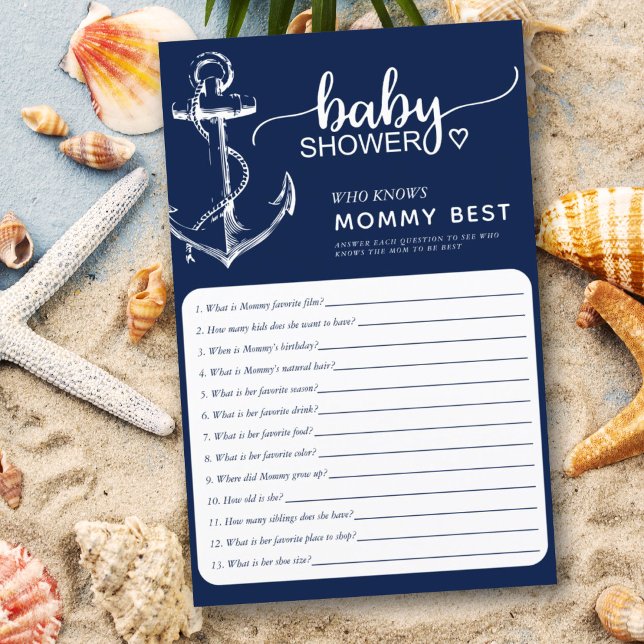 Papier Nautique qui connaît maman meilleur Baby shower Ma (Créateur téléchargé)