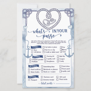 Papier Nautique Qu'y a-t-il dans votre sac ? Baby Shower