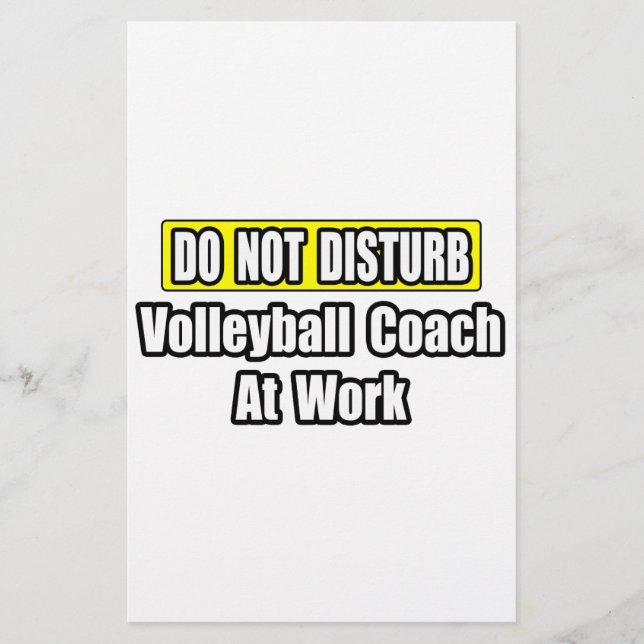 Papier Ne Dérangez Pas...Un Entraîneur De Volley-Ball Au  (Devant)