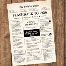 Né en 1936 Journal fictif sépia