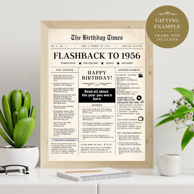 Papier Né en 1956 Fun Journal (Créateur téléchargé)