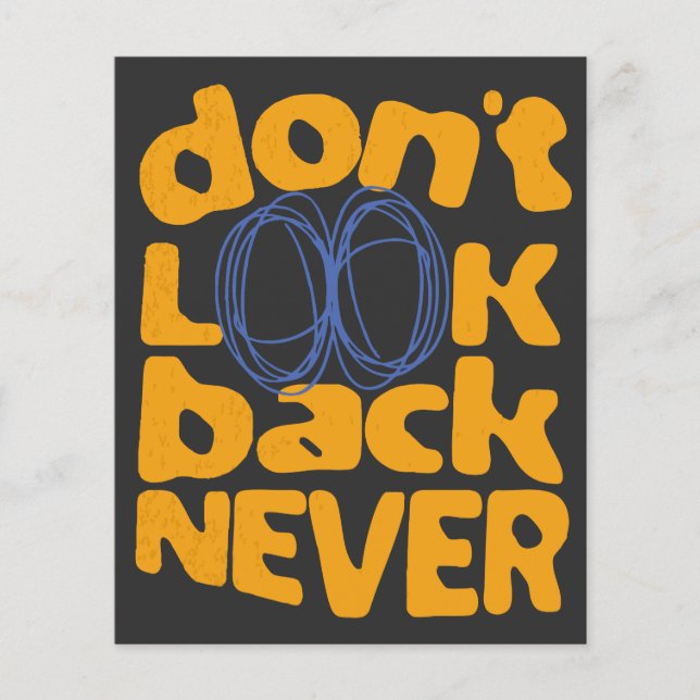 Papier Ne jamais regarder en arrière (Devant)