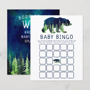 Papier Né Pour Être Wild Baby shower Bingo