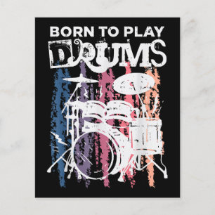 Papier Né Pour Jouer Drumming Rock Music Band Drumme