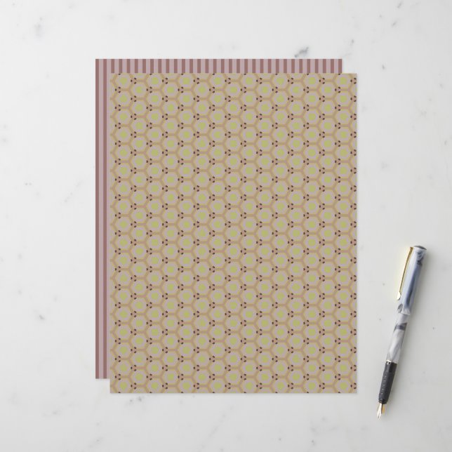 Papier Neutres chauds Hexagons Hexagons Hexagons Livre pa (Devant/Arrière en situation)