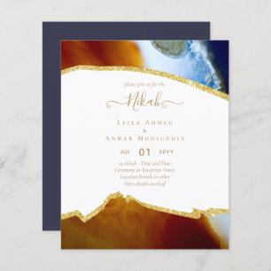 Papier NIKAH - Agate Gold BUDGET Mariages Invitations