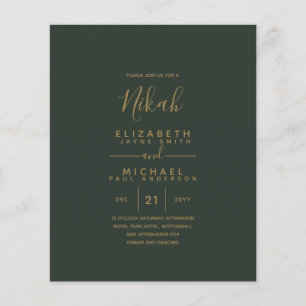 Papier NIKAH - Budget Vert Or Moderne