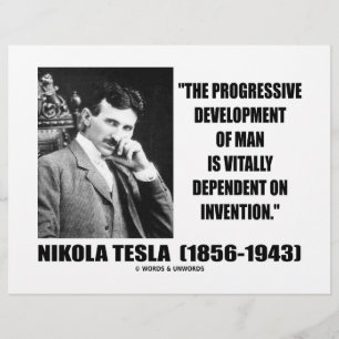 Papier Nikola Tesla Développement Progressif De La Citati