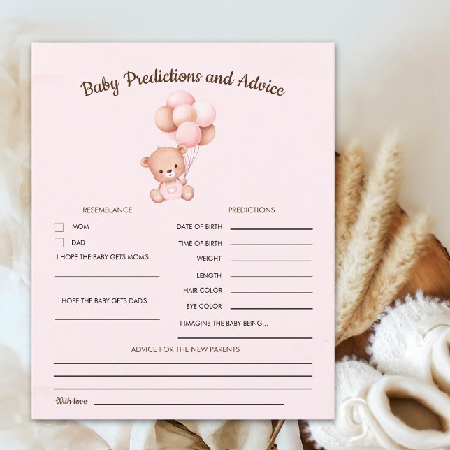 Papier No podemos esperar mas Lindo oso Rosa Baby shower (Créateur téléchargé)