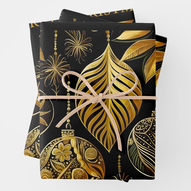 Papier noble cadeau de Noël (En situation)