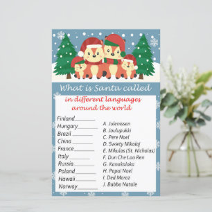 Papier Noël du renard d'hiver dans le monde