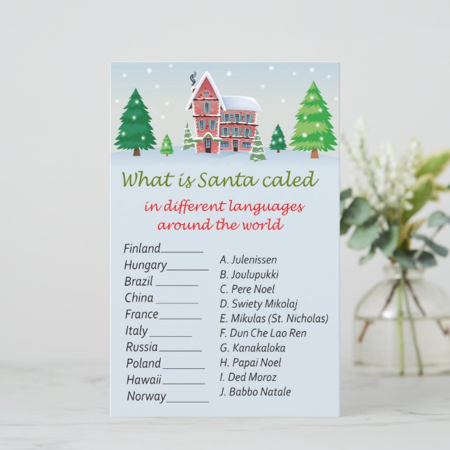 Papier Noël maison Noël dans le monde jeu (Debout devant)