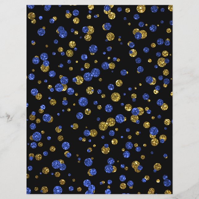 Papier noir Confetti Parties scintillant en or ble (Devant)