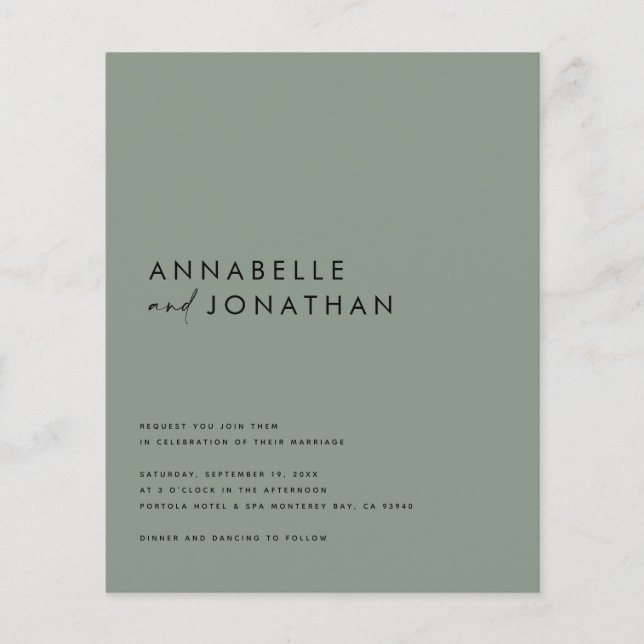 Papier Noir crème moderne script minimal contemporain (Devant)