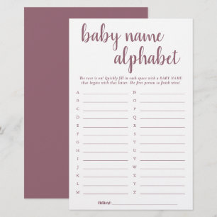 Papier Nom ABC de type simple Jeu de douche Rose du dés
