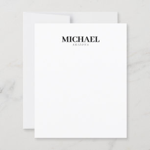 Papier Nom d'ajout personnel moderne exclusif