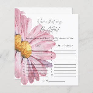 Papier Nom de cette chanson jeu de baby shower - margueri