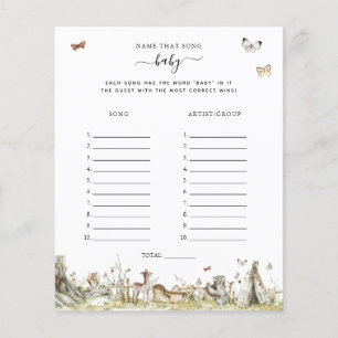Papier Nom de la chanson Jeu Baby shower