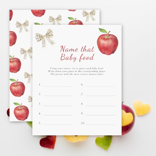 Papier Nom de la nourriture pour bébé - baby shower Apple (Créateur téléchargé)