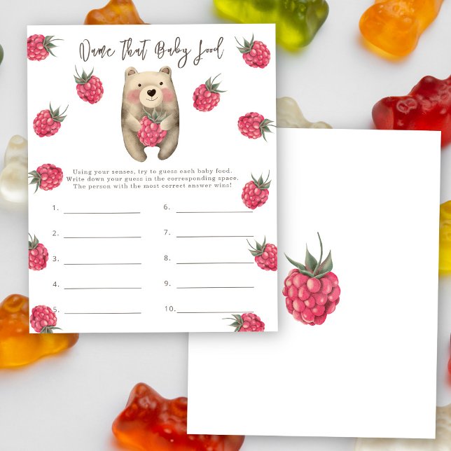 Papier Nom de la nourriture pour bébé - ours jeu de baby  (Créateur téléchargé)