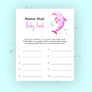 Papier Nom de l'aliment pour bébé - jeu de baby shower na