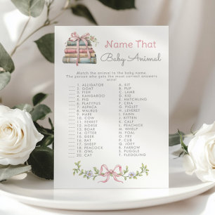 Papier Nom du bébé Animal Storybook jeu de Baby shower