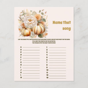 Papier Nom du jeu de Baby shower de chanson