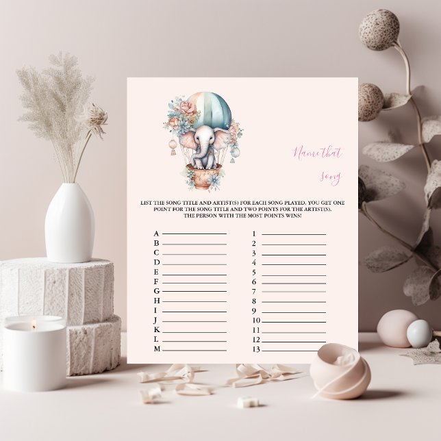 Papier Nom du jeu de Baby shower de chanson (Créateur téléchargé)