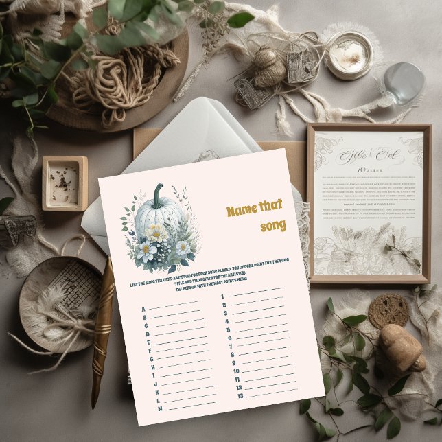 Papier Nom du jeu de Baby shower de chanson (Créateur téléchargé)