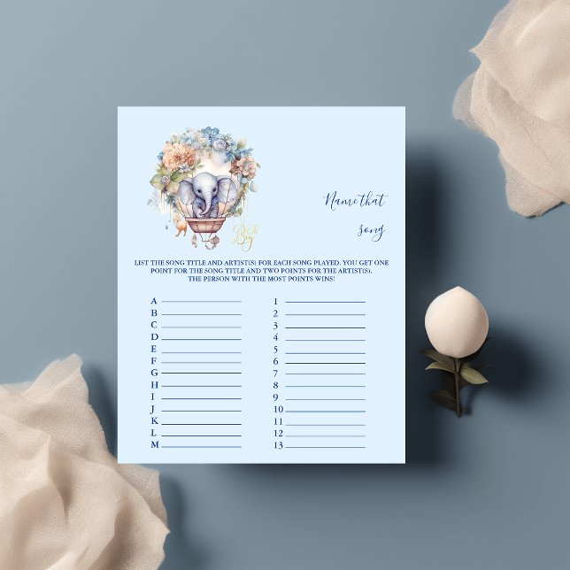 Papier Nom du jeu de Baby shower de chanson (Créateur téléchargé)