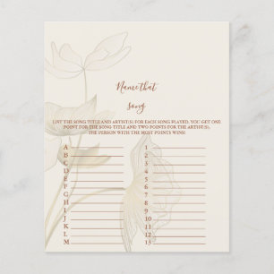 Papier Nom du jeu de Baby shower de chanson