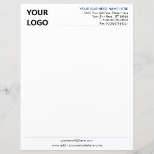 Papier Nom du logo Adresse et en-tête des coordonnées