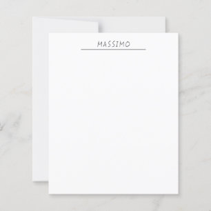 Papier Nom propre exclusif personnel classique noir et bl