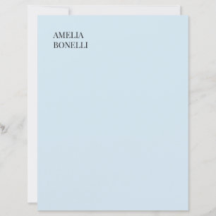 Papier Nom propre Minimaliste Moderne Professionnel Bleu