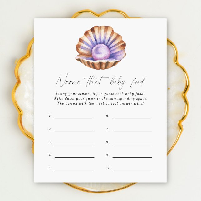 Papier Nom que bébé alimentation jeu de douche - Pearl (Créateur téléchargé)