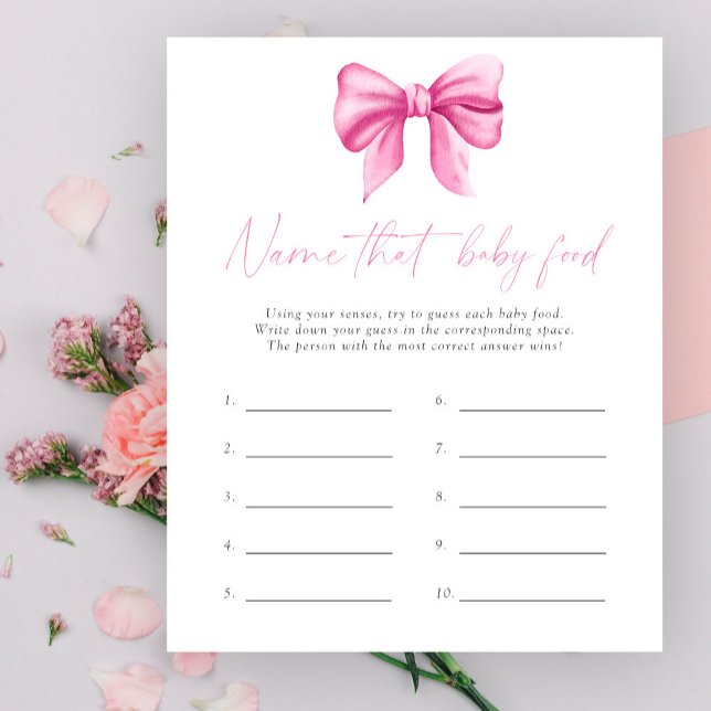 Papier Nom que bébé alimentation jeu de douche - thème ar (Créateur téléchargé)