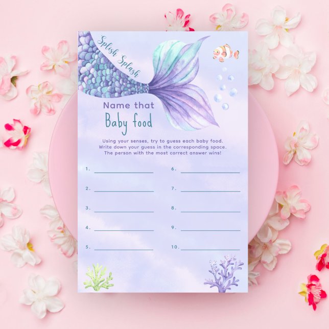 Papier Nom que bébé nourriture Ocean baby shower jeu (Créateur téléchargé)