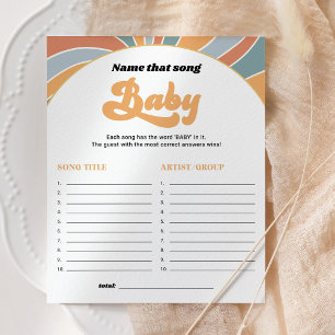 Papier Nom super Qui Chanson Baby shower Jeu