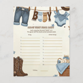 Papier Nommez ce jeu de baby shower de chanson