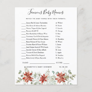 Papier Noms de bébés célèbres Jeu Baby shower