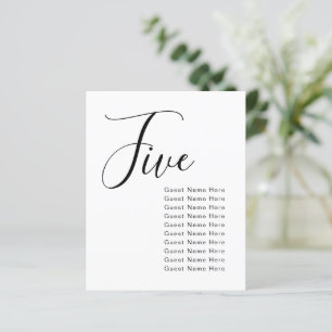 Papier Noms minimaux élégants des invités de table Tablea