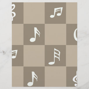 Papier note de musique Brown motif :