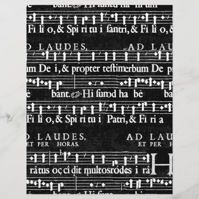 Papier note musicale grunge (Devant)