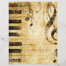 Papier Notes musicales Grungy vintage Scrapbook