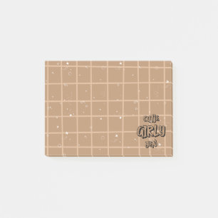 Papier notes Post-It Gingham Brunette Mignonne