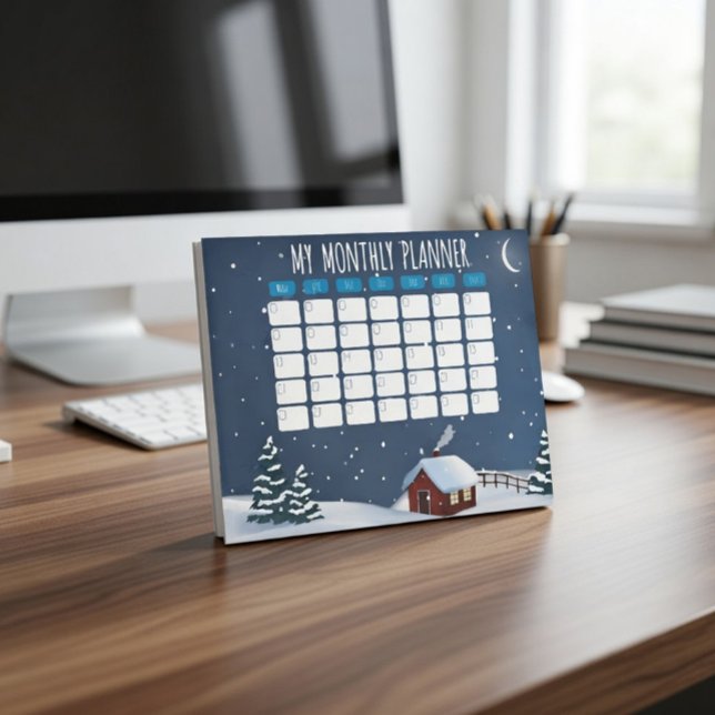 Papier-notes Post-it® Nuit de cabane d'hiver (Créateur téléchargé)
