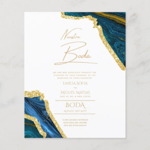 Papier Notre Mariage Texte Or AGATE Invitation Mariage
