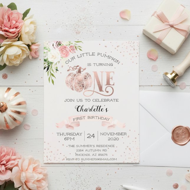 Papier Notre petit Citrouille un premier budget d'anniver (Créateur téléchargé)